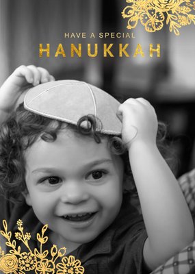 Special Hanukkah Photo Upload Card