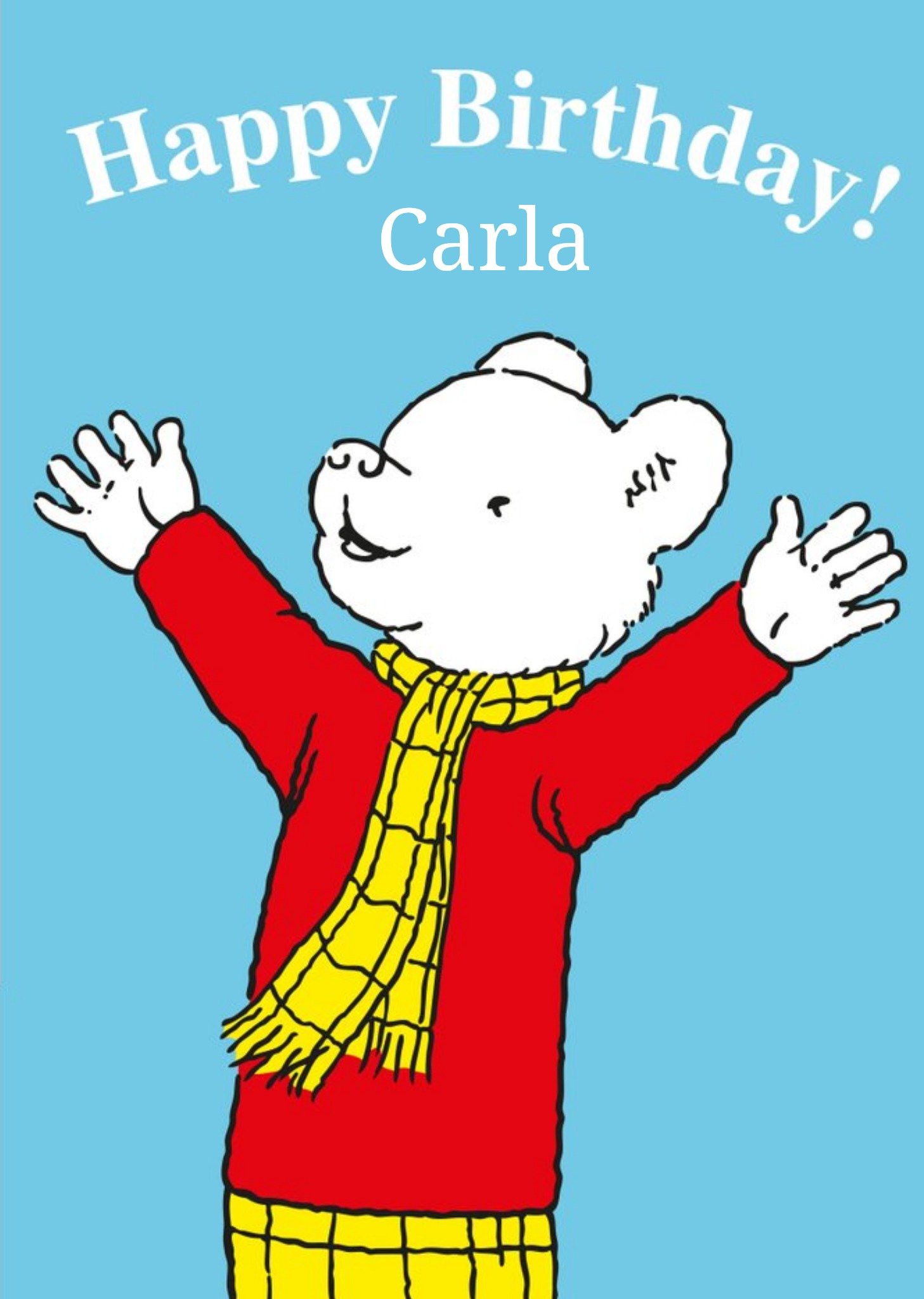 Other Rupert Bear Retro Comic Character Happy Birthday Card Ecard