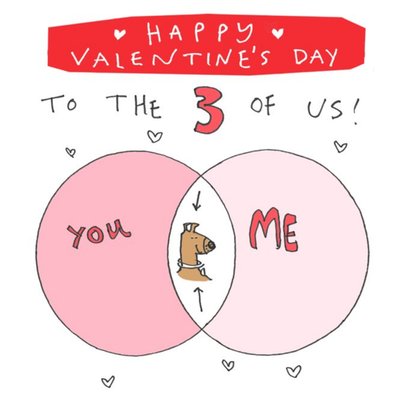 Felt Studios Funny Illustrated Cute Dog Valentine's Card