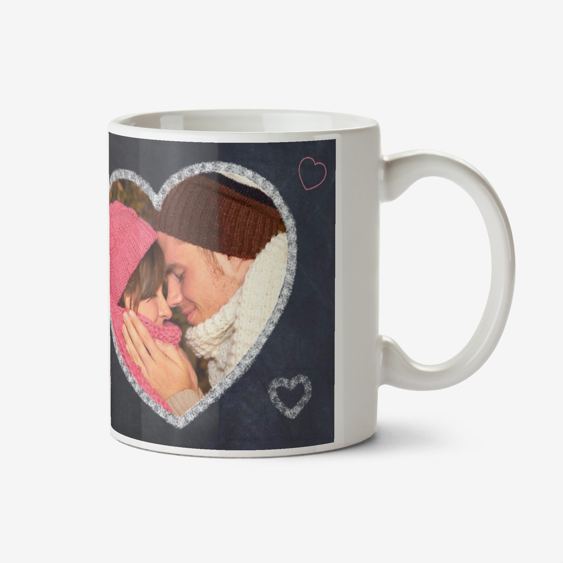 Photo Upload Chalkboard And Love Heart Mug Ceramic Mug