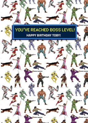 Sega Revenge Of Shinobi You Have Reached Boss Level Happy Birthday Card