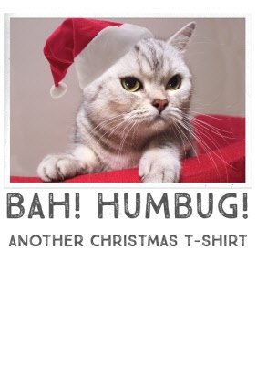 Christmas Humbug Cat Photo Upload T-shirt