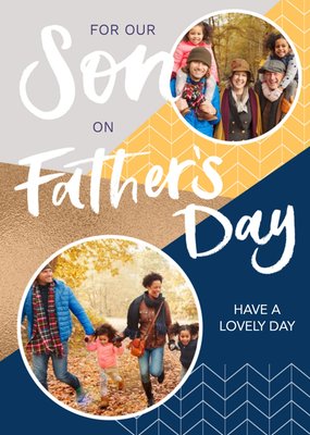 For Our Son On Father's Day Photo Card