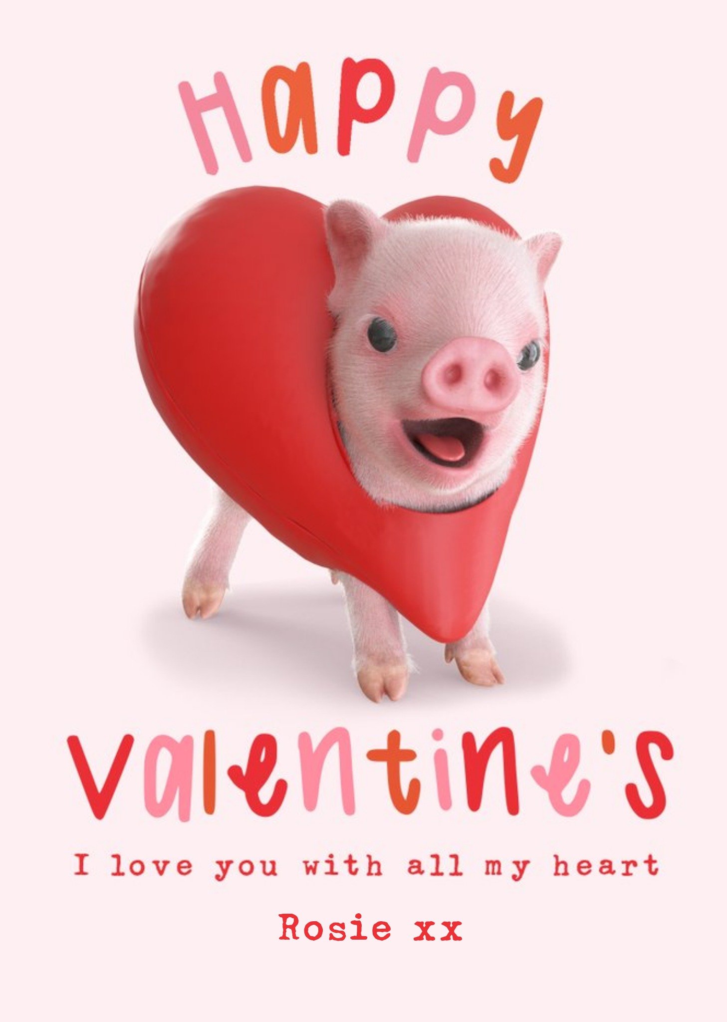 Moonpig Exclusive Moonpigs Love You With All My Heart Heart Valentine's Day Card Ecard