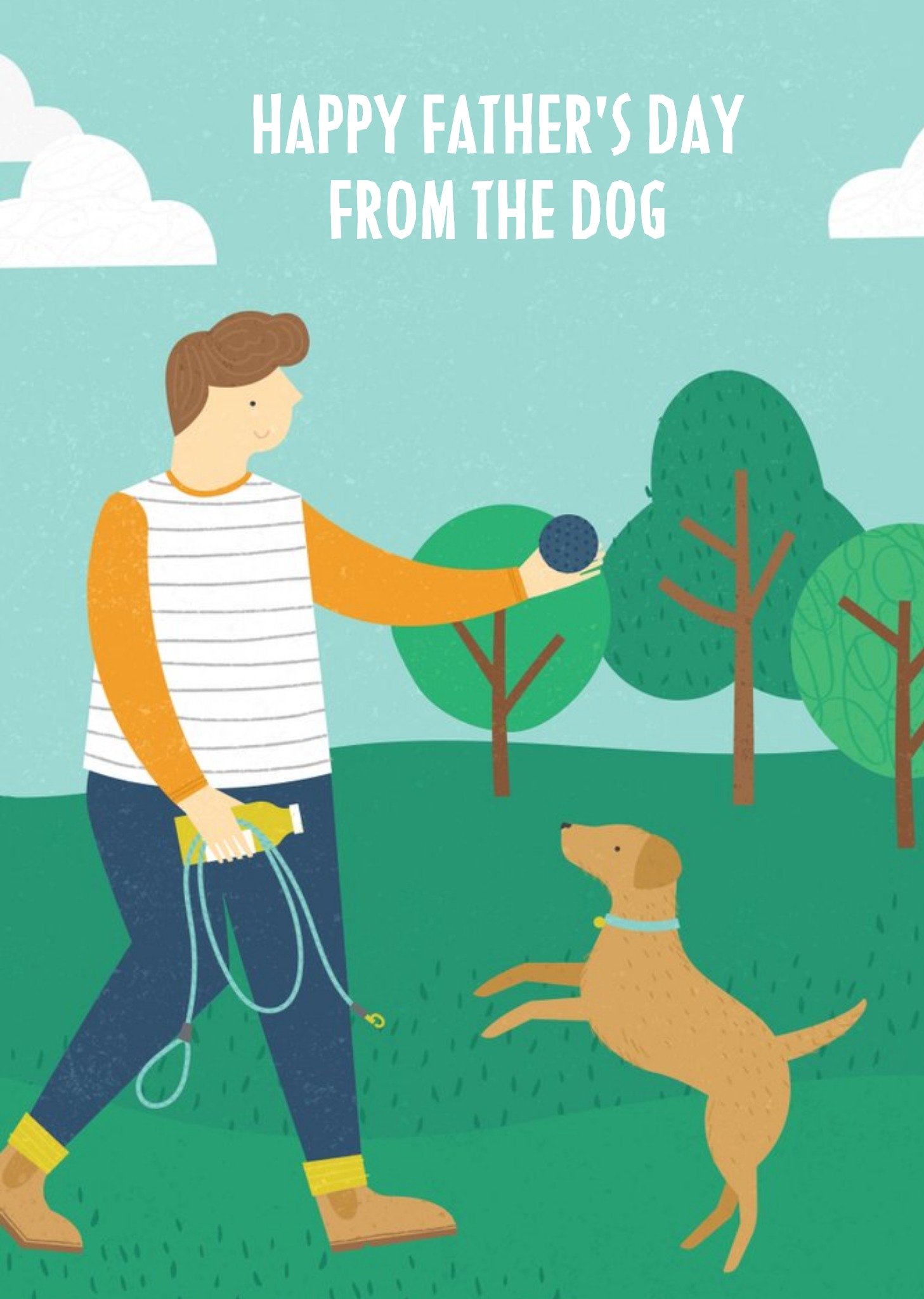 Out In The Park Happy Father's Day From The Dog Card Ecard