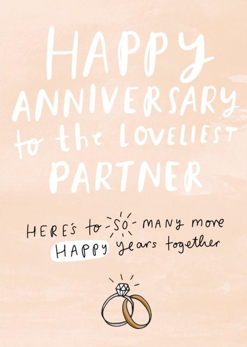 The Happy News Loveliest Partner Anniversary Card
