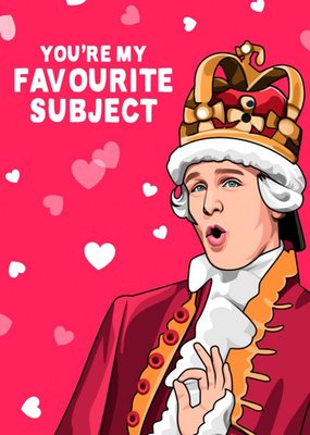 You're My Favourite Subject Funny TV Valentine's Card