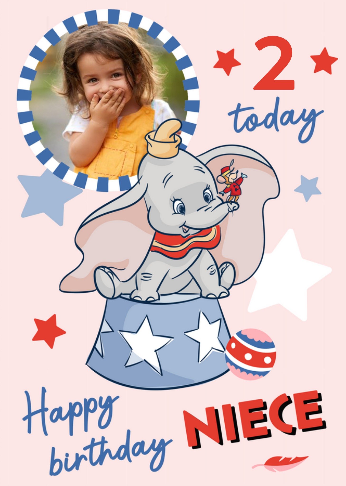 Disney Dumbo Happy Birthday Niece Photo Upload Birthday Card Ecard