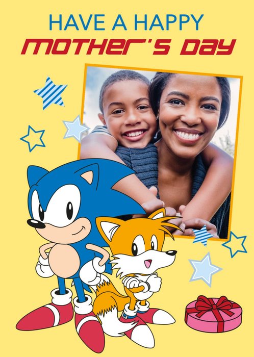 Sega Sonic Classic Characters Happy Mother''s Day Photo Upload Card