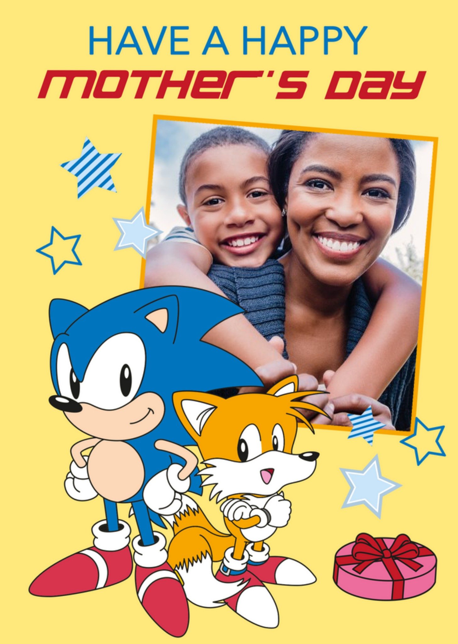 Sega Sonic Classic Characters Happy Mother"s Day Photo Upload Card Ecard