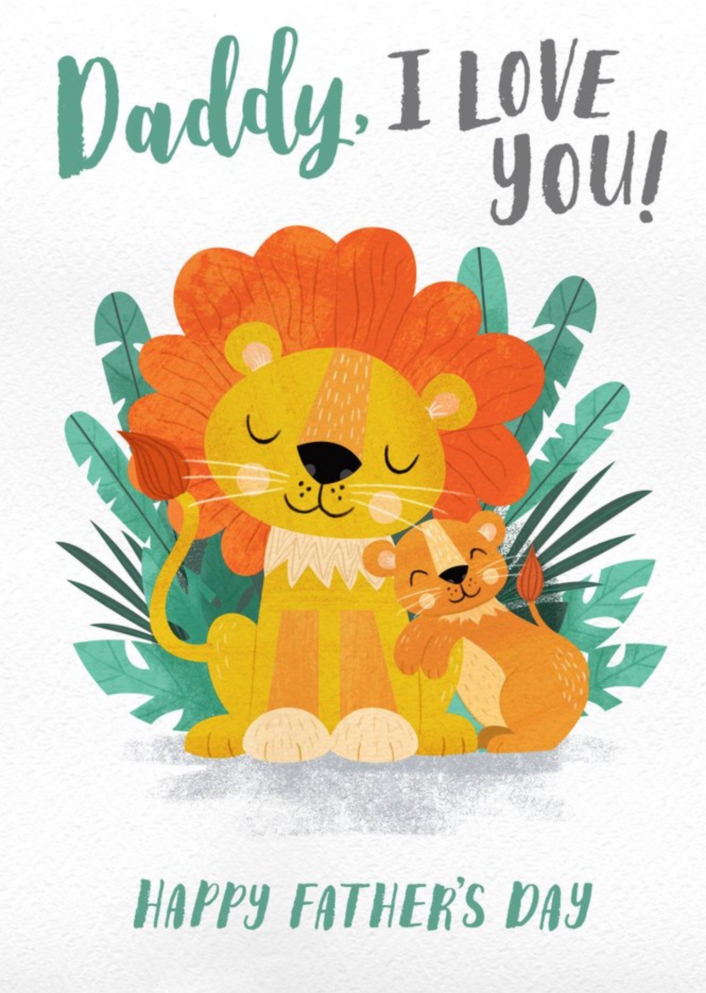 Moonpig Daddy I Love You Lion Card Ecard
