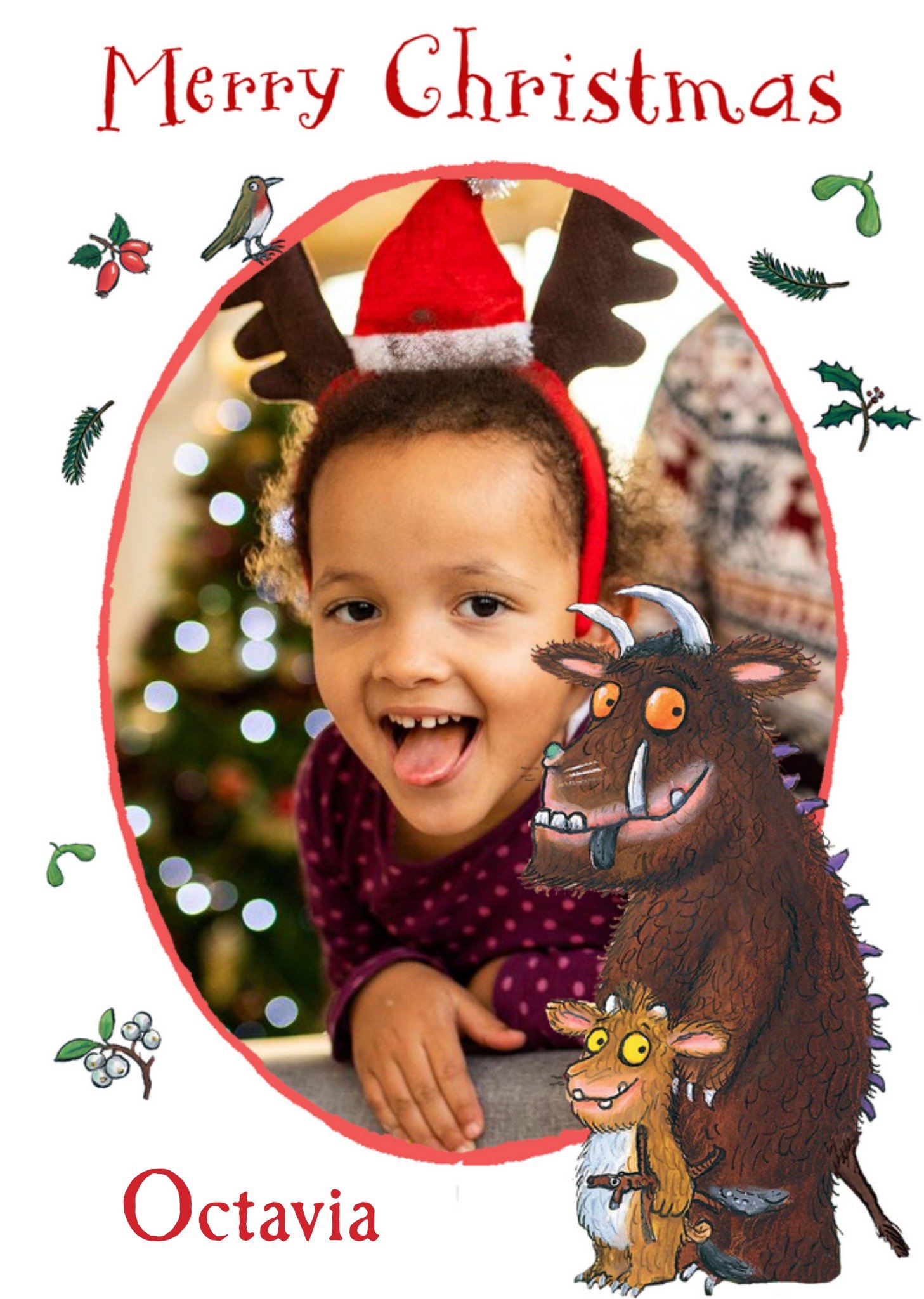 The Gruffalo Illustrated Photo Upload Christmas Card Ecard