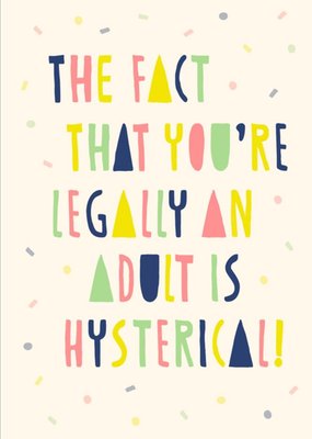 Shake It Up Legal Adult Funny Card
