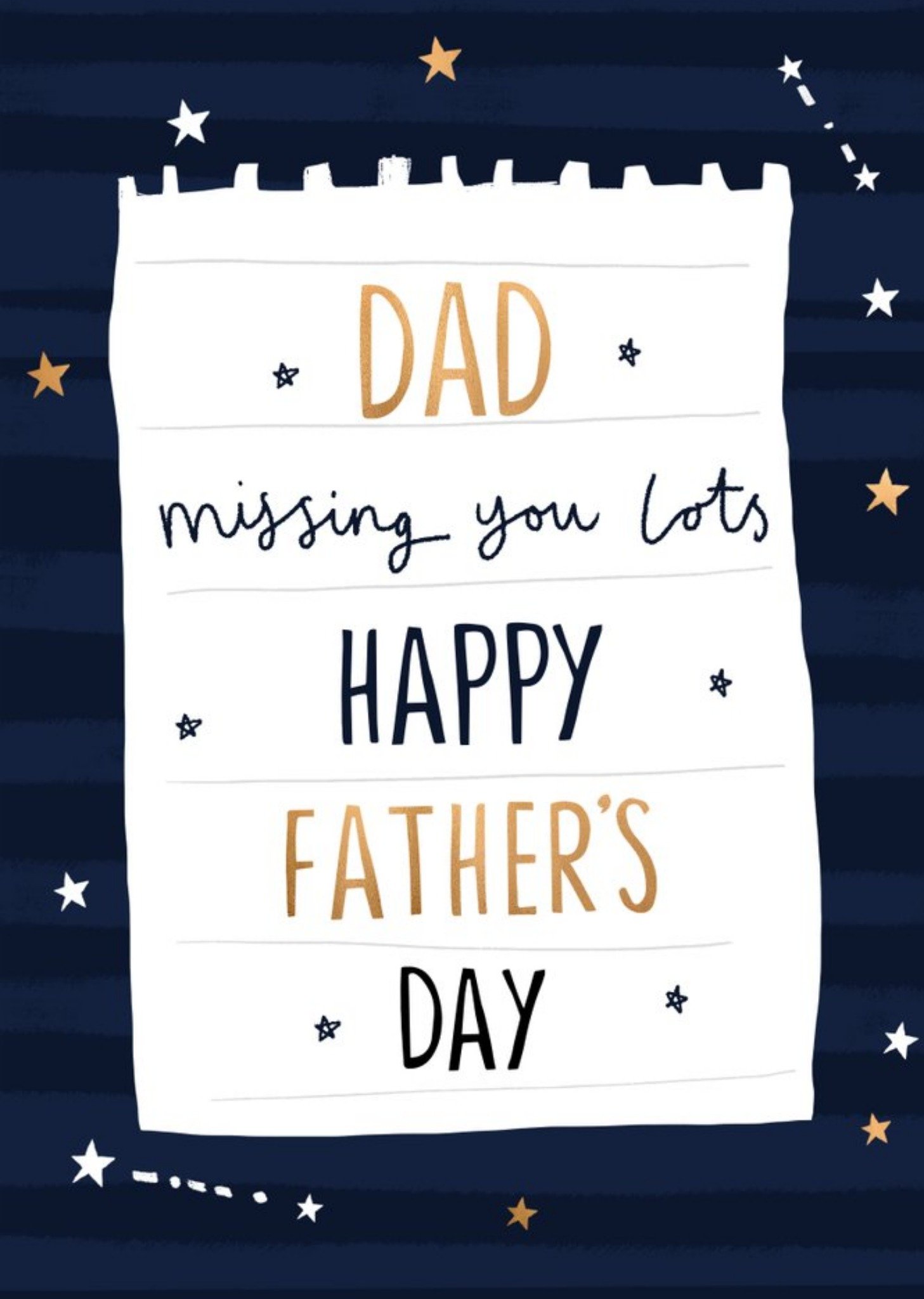 Moonpig Missing You Lots Father's Day Card Ecard