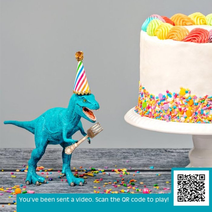 Funny Photographic Dinosaur Birthday Card Moonpig