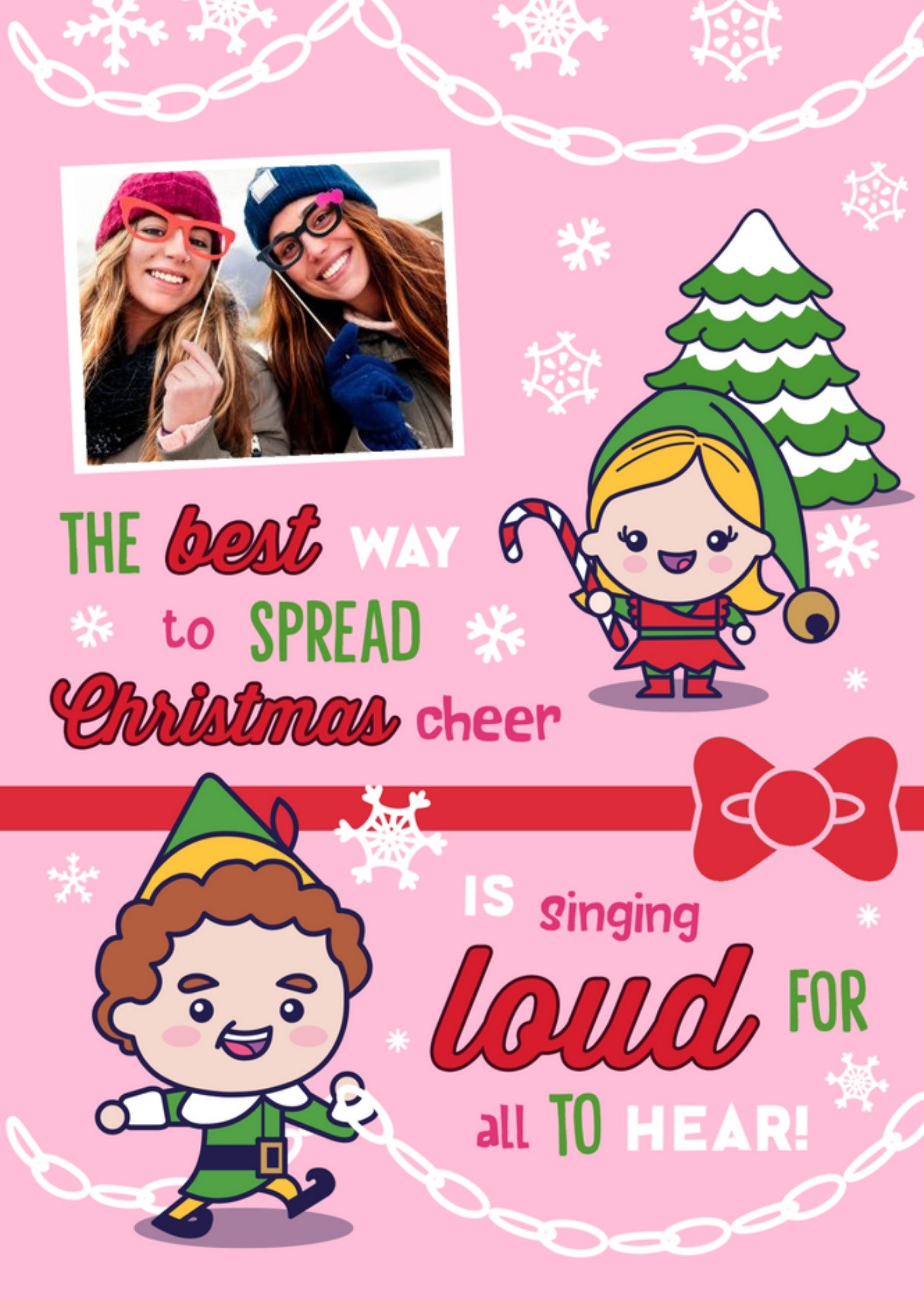 Moonpig Elf The Film Christmas Card The Best Way To Spread Christmas Cheer Is Singing Loud For All T