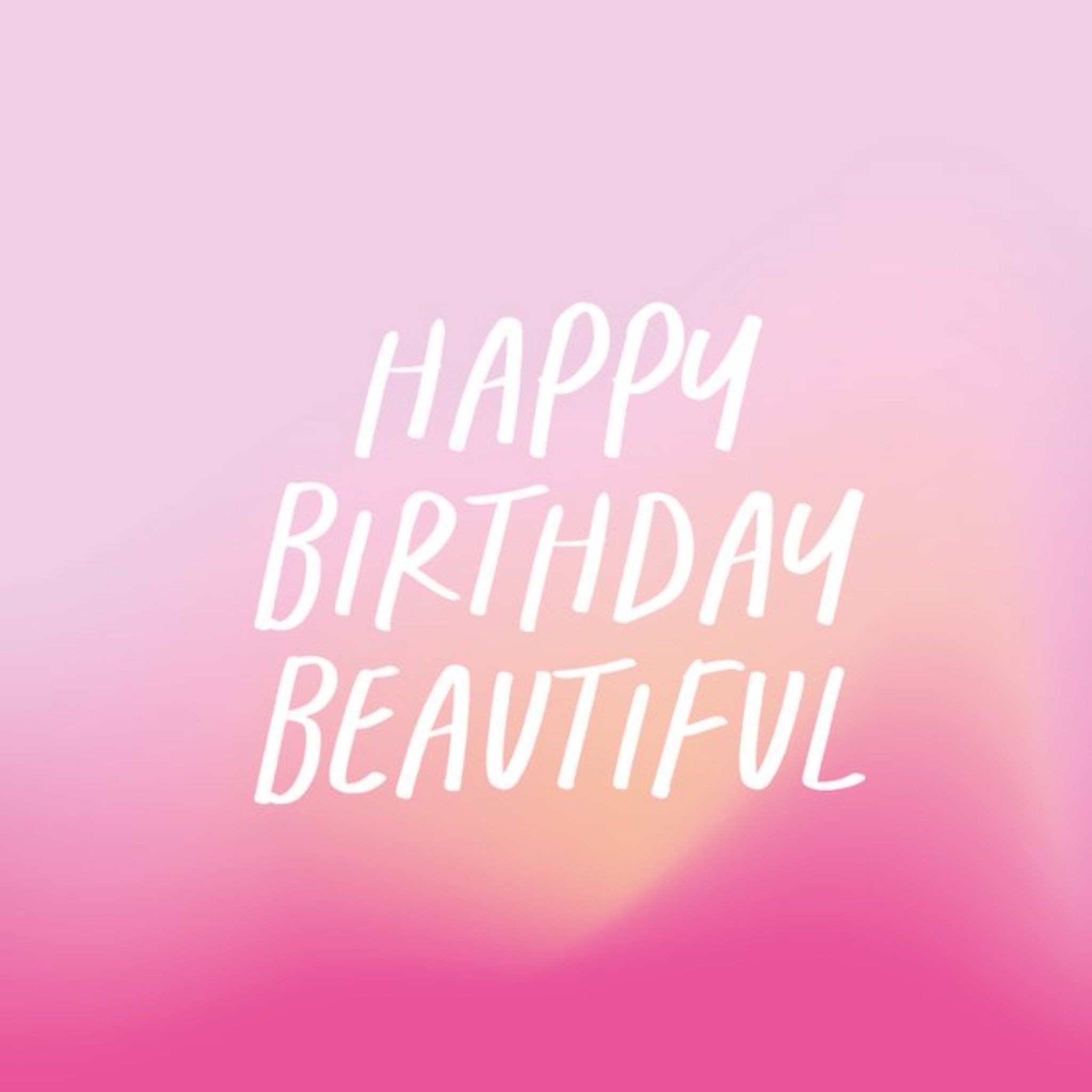 Moonpig Pastel Coloured Typographic Happy Birthday Beautiful Card, Square