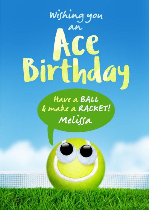 Wishing You An Ace Birthday Tennis Card | Moonpig