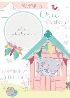 First Birthday Photo Card - Tatty Teddy