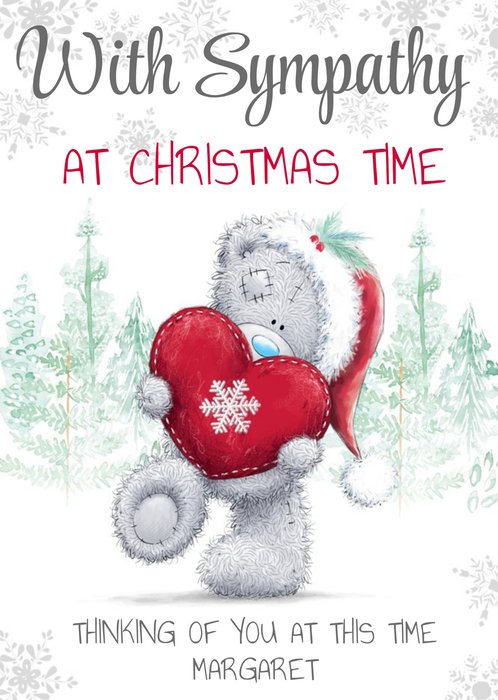 Me To You Tatty Teddy With Sympathy At Christmas Time Card