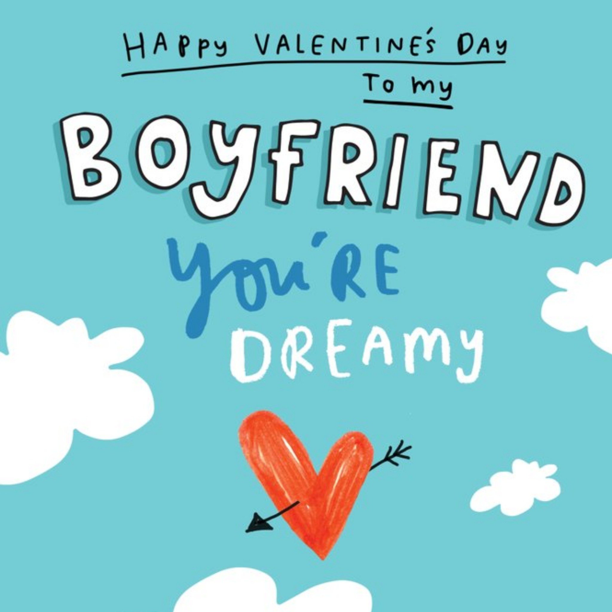 Moonpig You're Dreamy Boyfriend Valentine's Day Square Card, Large