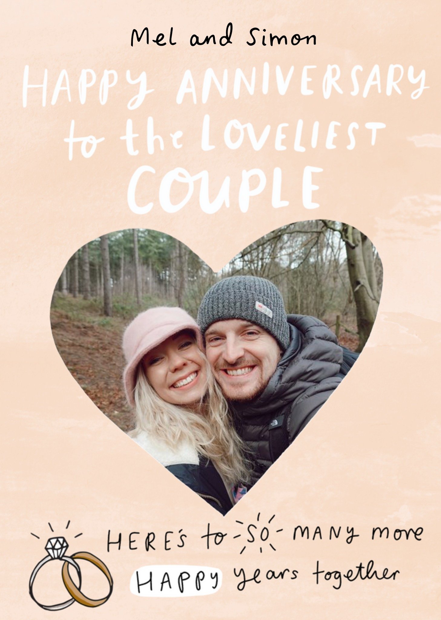 The Happy News Loveliest Couple Anniversary Card Ecard