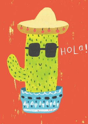 Cactus Hola Card