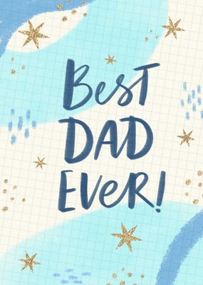 Dalia Clark Design Blue Abstract Best Dad Card