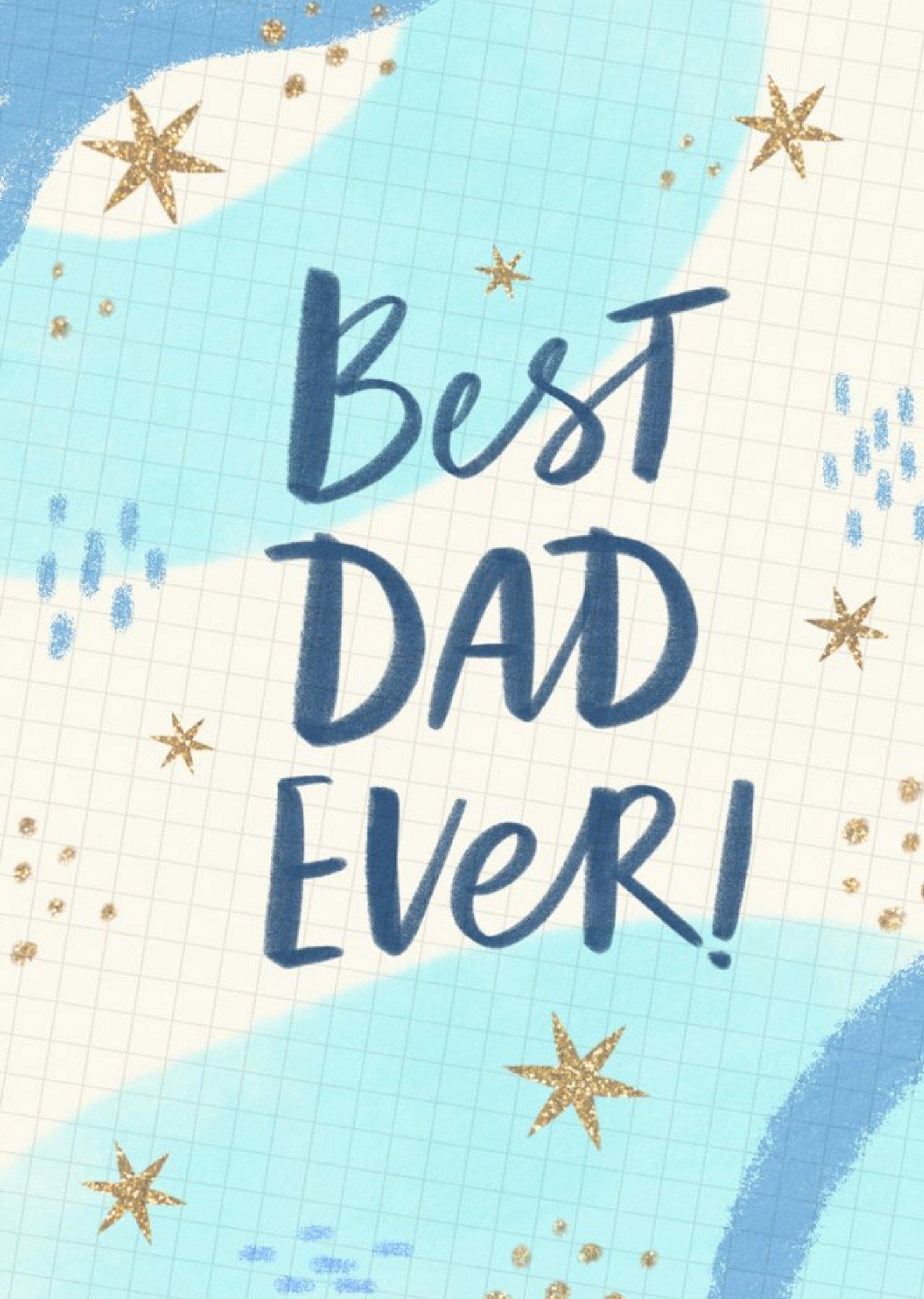 Dalia Clark Design Blue Abstract Best Dad Card Ecard