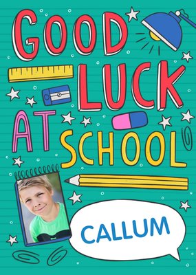 Damien Barlow New School Photo Upload Good Luck Irish Card