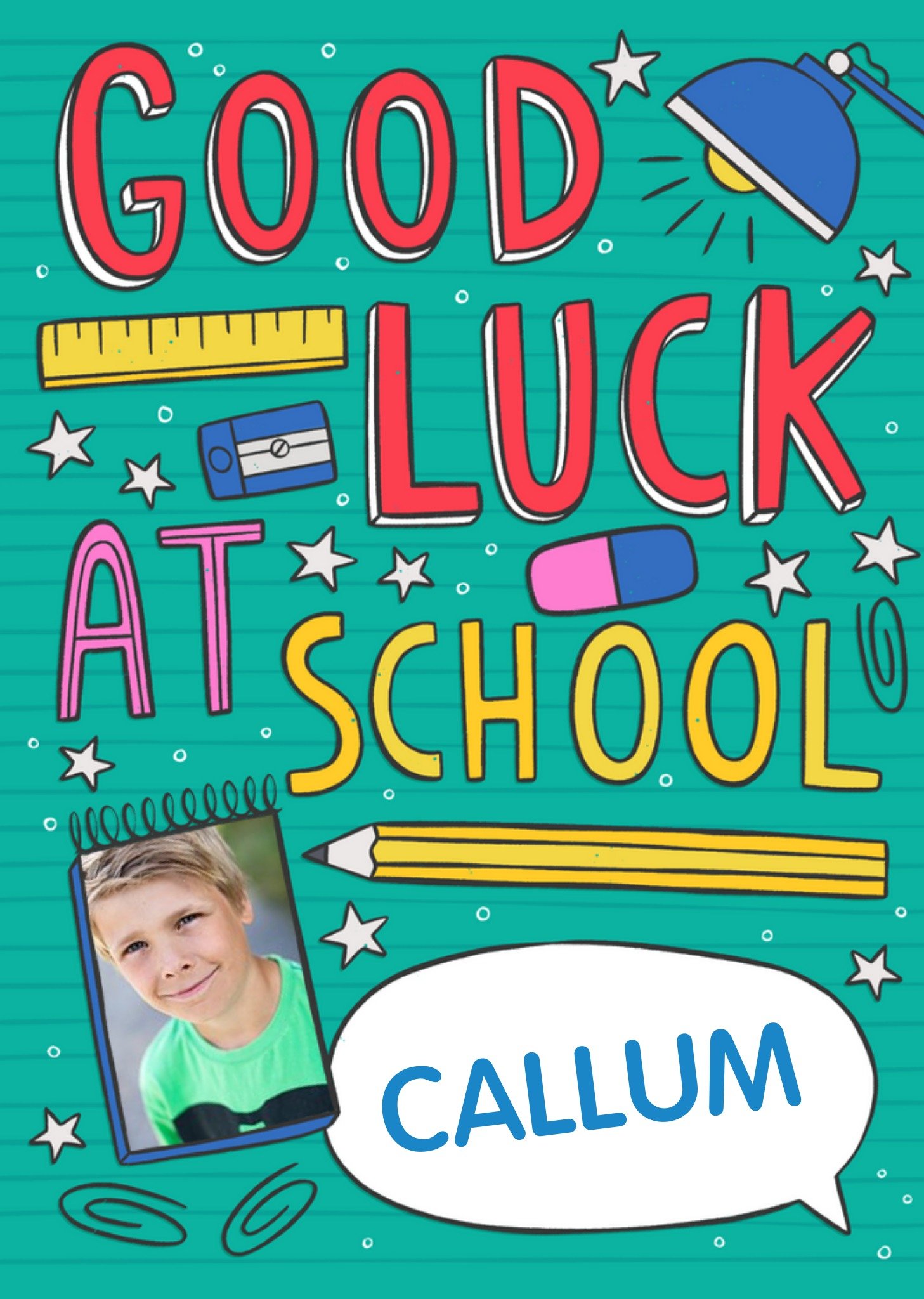 Damien Barlow New School Photo Upload Good Luck Irish Card Ecard