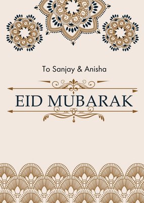 Intricate Patterned Eid Mubarak Card
