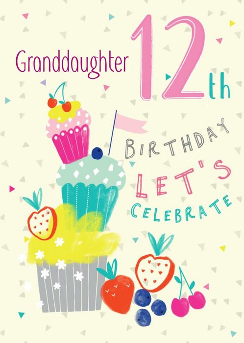 Laura Darrington Fruit Illustration Granddaughter 12th Birthday Card ...
