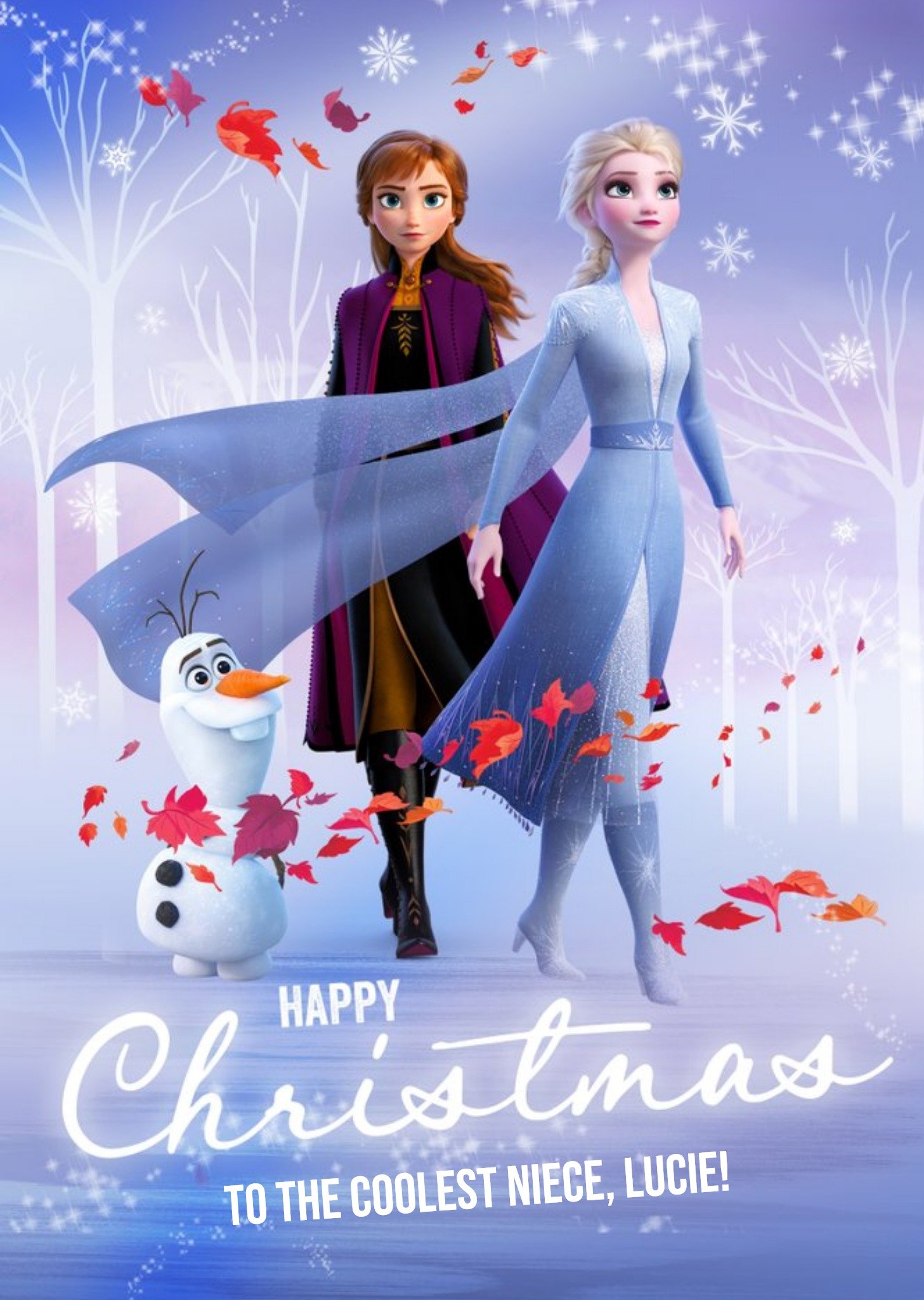 Disney Frozen 2 Coolest Niece Christmas Card, Large