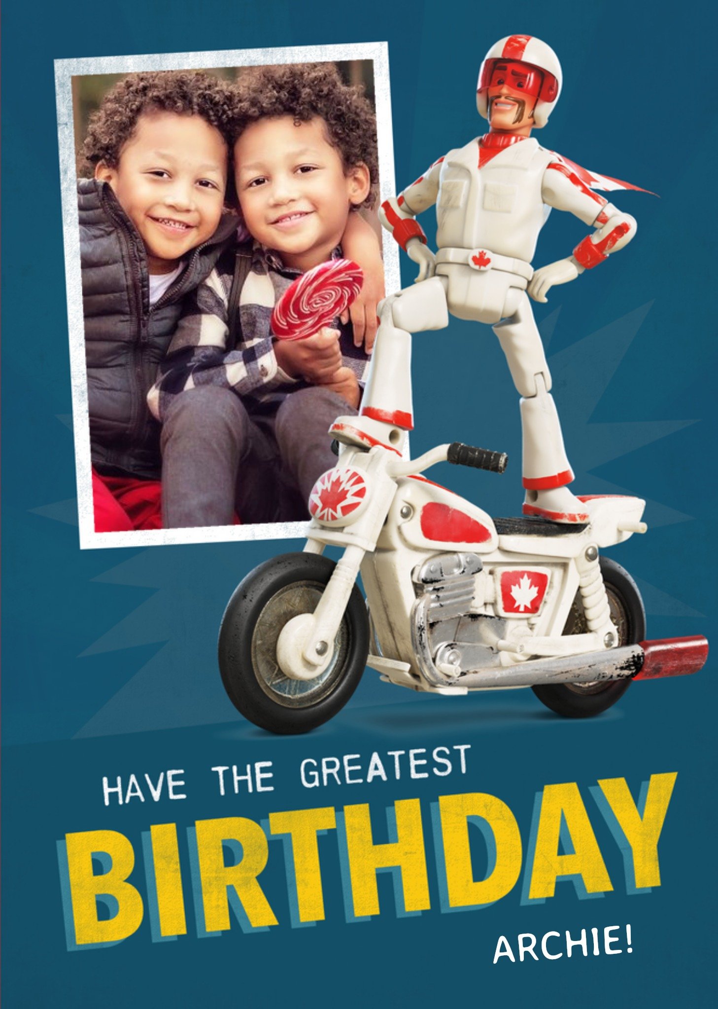 Toy Story 4 Birthday Card - Have The Greatest Birthday Photo Upload, Large