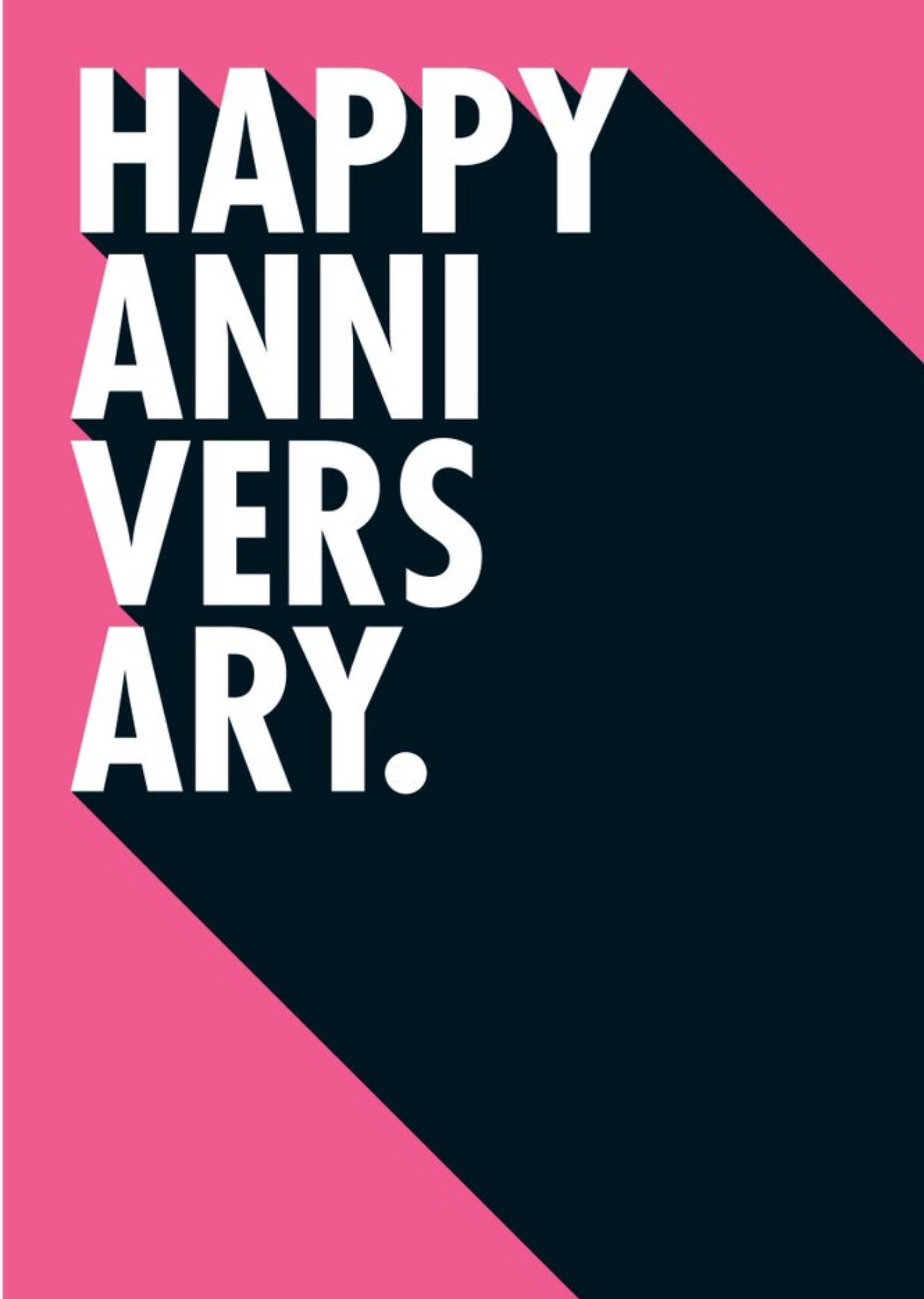 Happy Anniversary Typographic Card Ecard