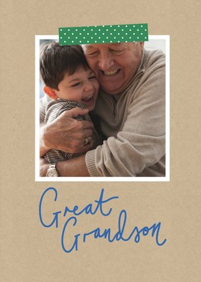 Great Grandson Birthday Card - Photo Upload