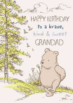 Disney Winnie The Pooh Grandad Birthday Card