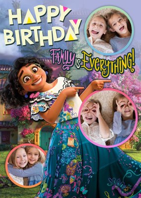 Encanto Family Is Everything Photo Upload Birthday Card