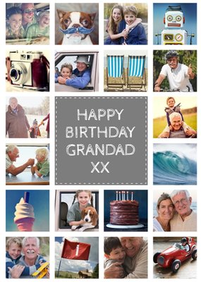 Multi Photo Upload Birthday Card For Grandad