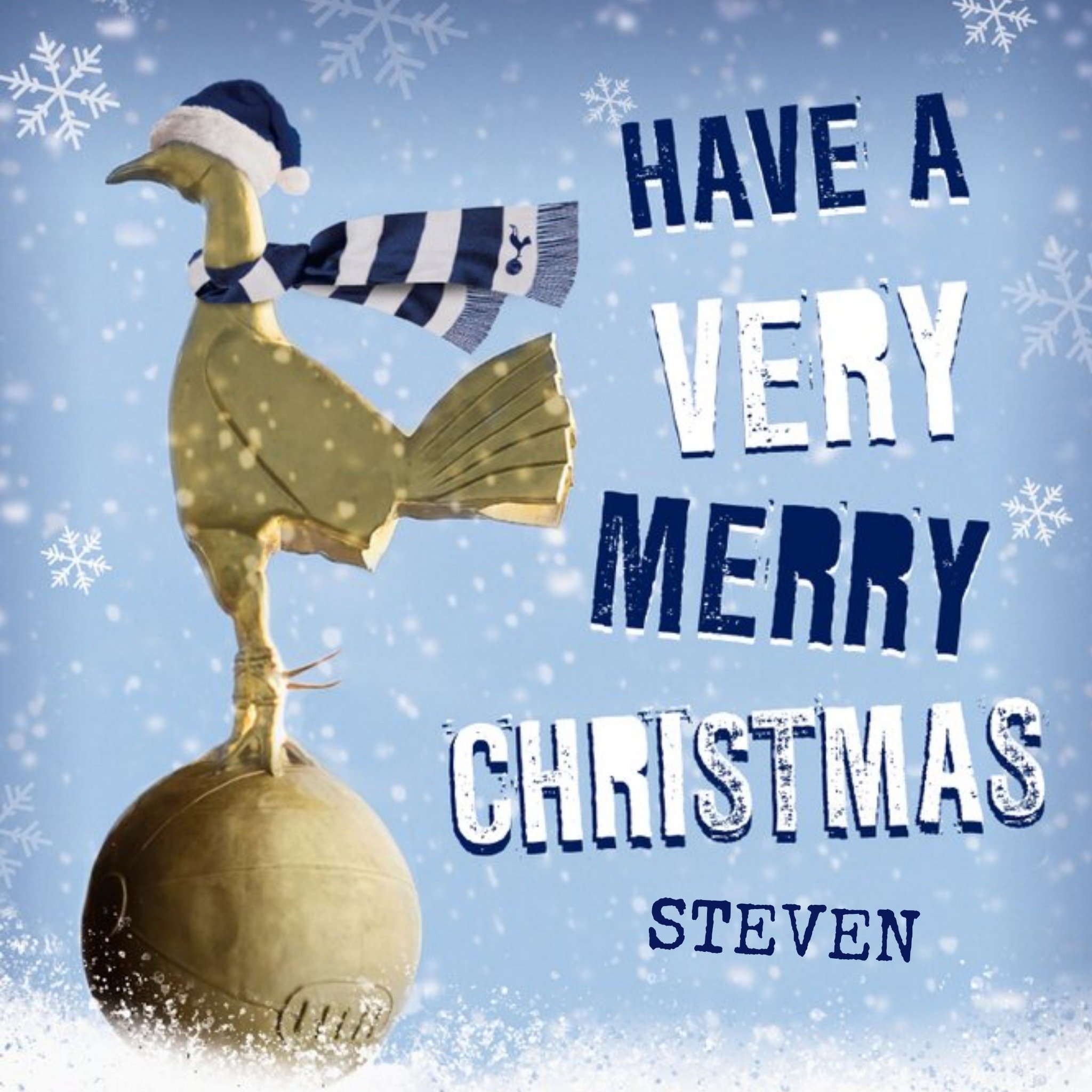 Moonpig Tottenham Hotspur Fc Have A Very Merry Christmas Card, Square