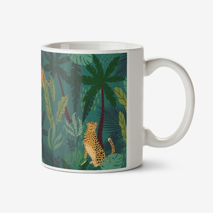 Tropical Pattern Cheetah Illustration Mug