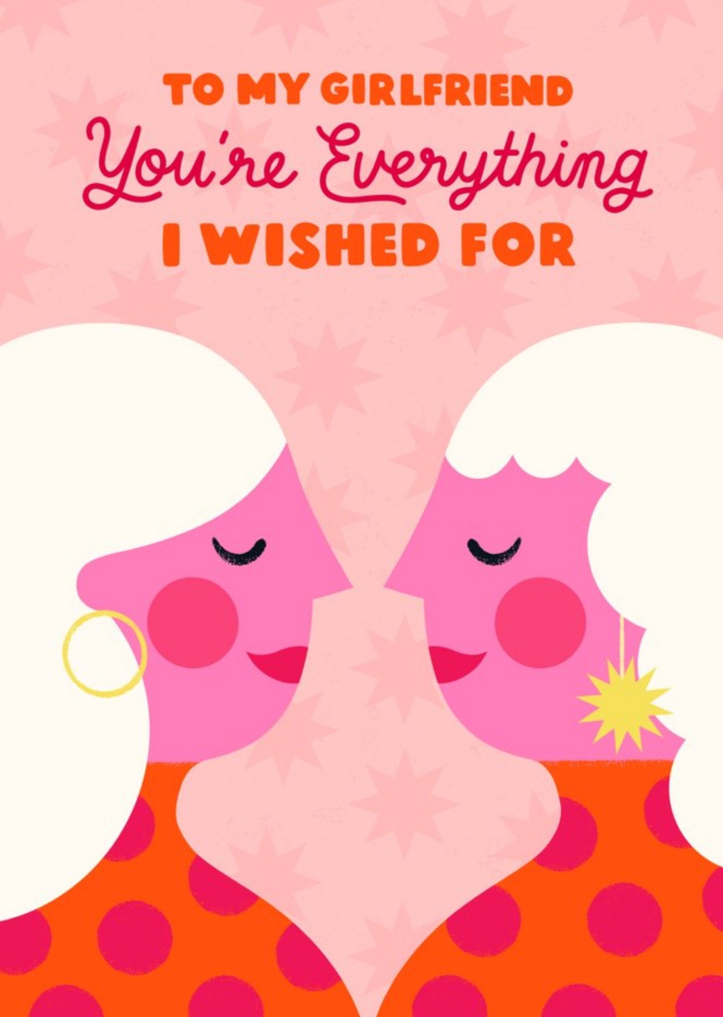 Moonpig Lisa Koesterke Illustrated Girlfriends You're Everything I've Wished For Card Ecard