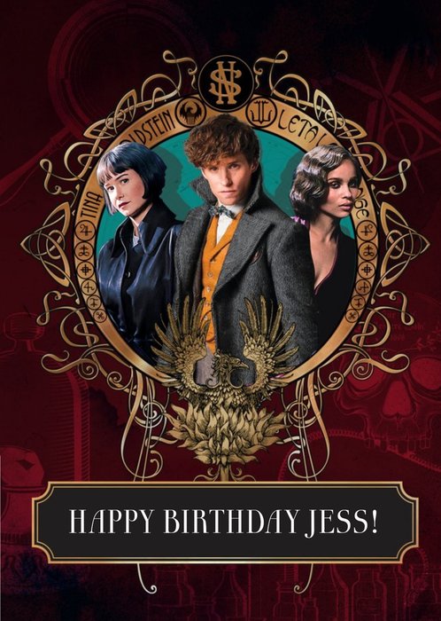 Fantastic Beasts 2 Newt, Leta and Porpentina Birthday card