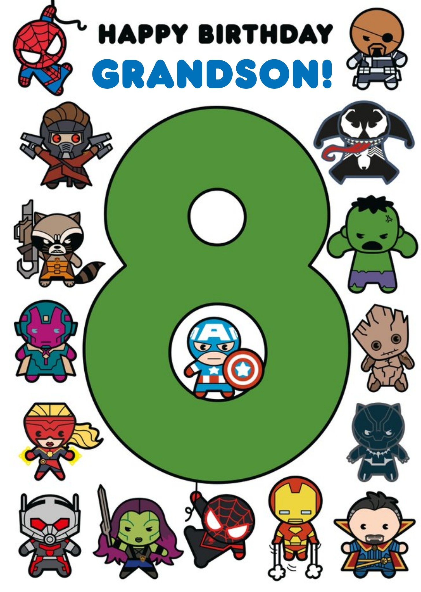 Marvel Comics Characters 8 Grandson Card, Large