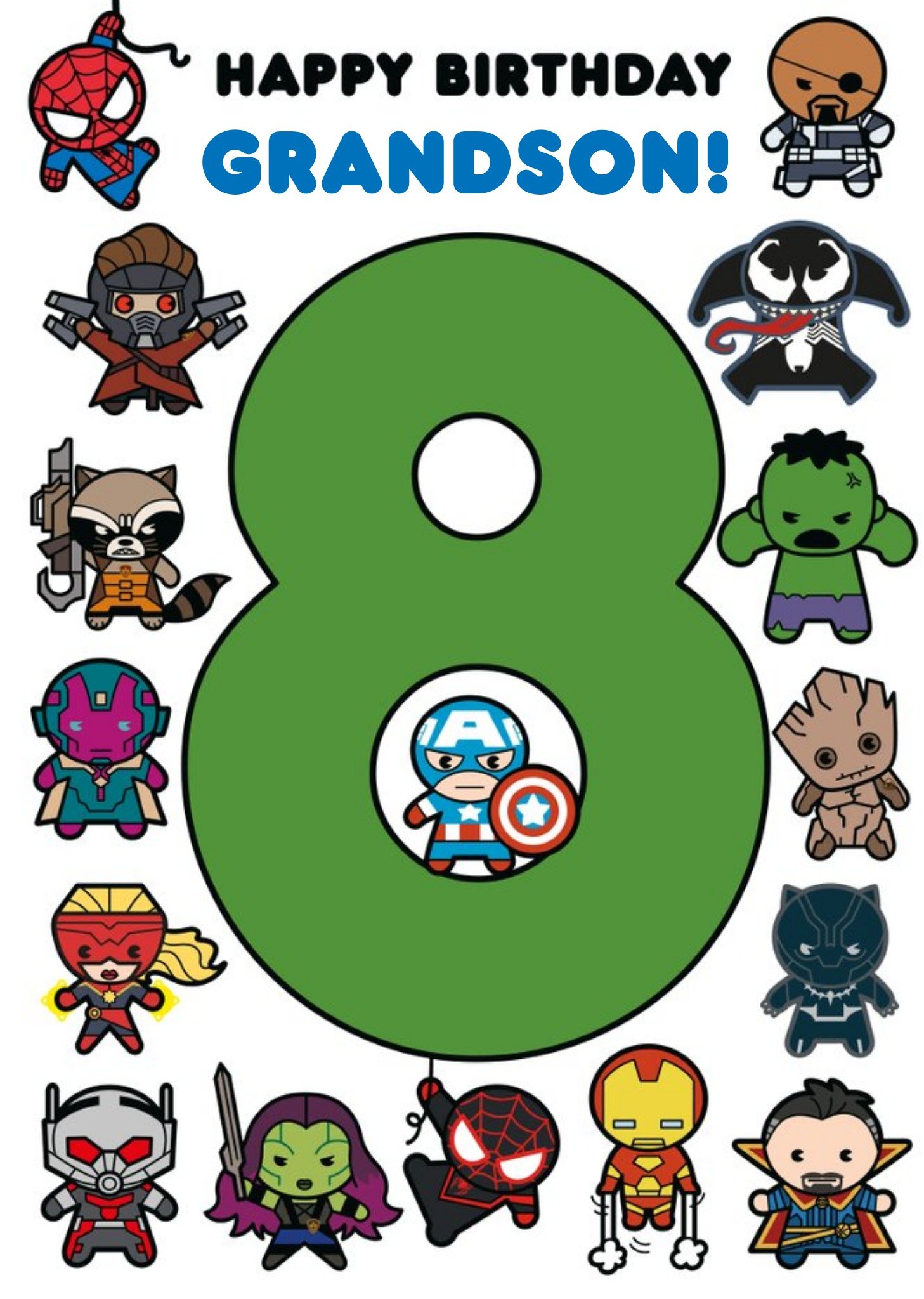 Disney Marvel Comics Characters 8 Grandson Card Ecard