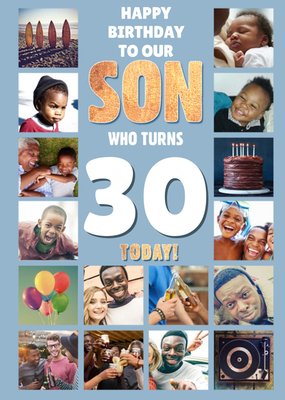 Photo Upload Birthday Card To our son who Turns 30
