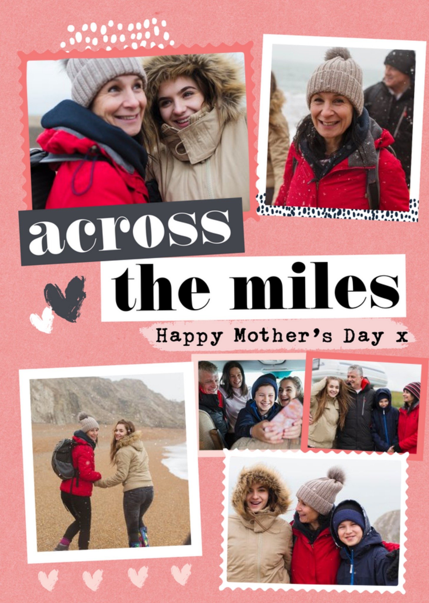 Across The Miles Happy Mothers Day Multiple Photo Upload Mothers Day Card