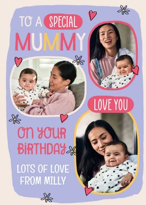 Special Mummy Birthday Photo Upload Card