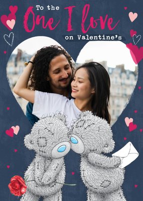 Me To You Tatty Teddy One I Love Heart Photo Upload Valentine's Card